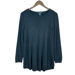 Alfani‎ | Metallic Woven Knit Knitted Glitter Scoop Crewneck Sweater Sparkles